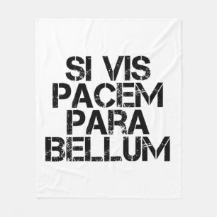 Cobertor De Velo Si Vis Pacem Para Bellum Fleece Blanket