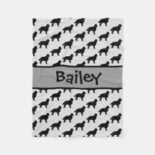 Cobertor De Velo Silhouette de Cachorro da Montanha Bernesa Persona