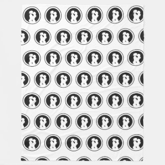 Cobertor De Velo Silhouette de um Beijo Casal lésbico