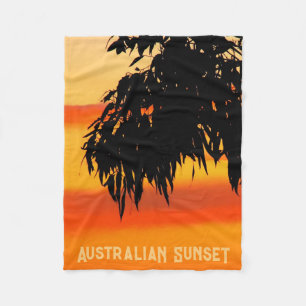 Cobertor De Velo Silhouette Sunset Sky, australiana