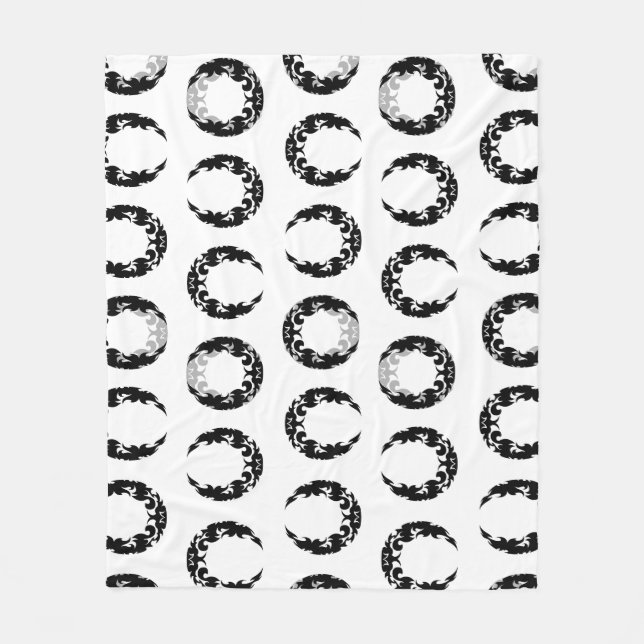 Cobertor De Velo Silhueta da Lua do Crescente Negro (Frente)