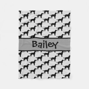 Cobertor De Velo Silhueta de Cachorro do Retriever do Labrador Pers