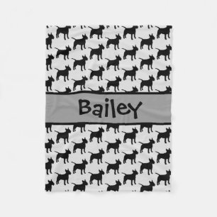 Cobertor De Velo Silhueta de Cachorro Torrador Personalizado