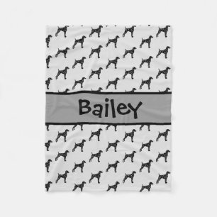 Cobertor De Velo Silhuette de Cachorro Dalmático Personalizado
