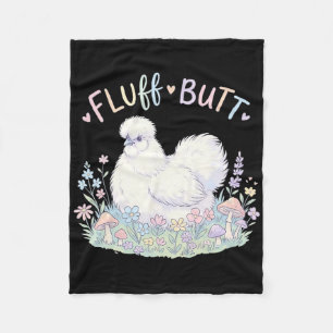 Cobertor De Velo Silkie de Bunda Fofa Galinha Fofa Cottagecore Cogu