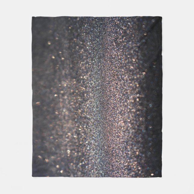Cobertor De Velo Silver Glitter: Natal Preto (Frente)