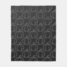 Cobertor De Velo Silver Pumpkin Halloween