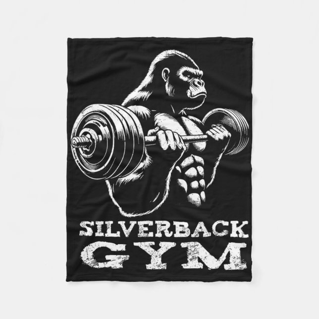 Cobertor De Velo Silverback Gym Gorilla Weighhing Workout Fitne (Frente)