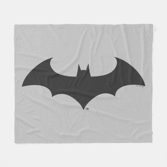 Cobertor De Velo Símbolo Batman | Logotipo Silhuette Bat Simples (Frente (Horizontal))