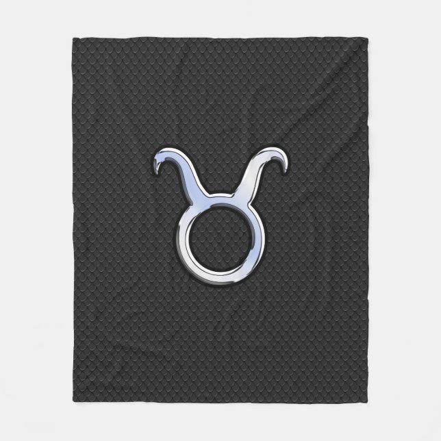 Cobertor De Velo Símbolo Cromo Moderno Como Taurus Zodiac (Frente)
