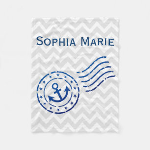 Cobertor De Velo Símbolo de Ângulo e Âncora Náutico