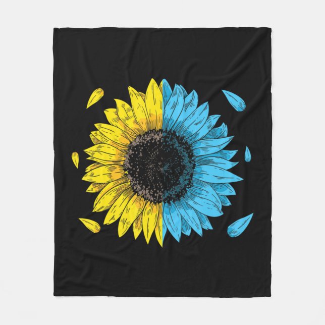 Cobertor De Velo Símbolo de bandeira ucraniano Tryzub Love Support  (Frente)