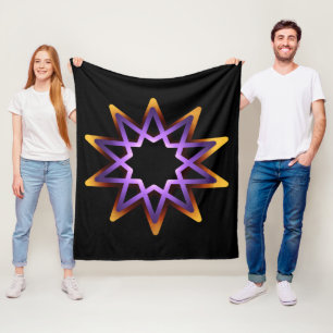 Cobertor De Velo Símbolo de Estrela Laranja Roxo da Árvore da Vid