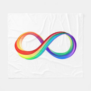 Cobertor De Velo Símbolo de Infinidade Arco-Íris em Camadas