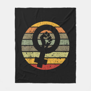 Cobertor De Velo Símbolo do Feminismo Design Retro Vintage, 70s 80s