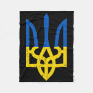 Cobertor De Velo Símbolo do Tridente Ucraniano - Apoio à Bandeira d