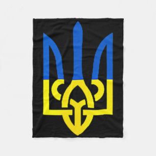 Cobertor De Velo Símbolo do Tridente Ucraniano - Suporte à Bandeira