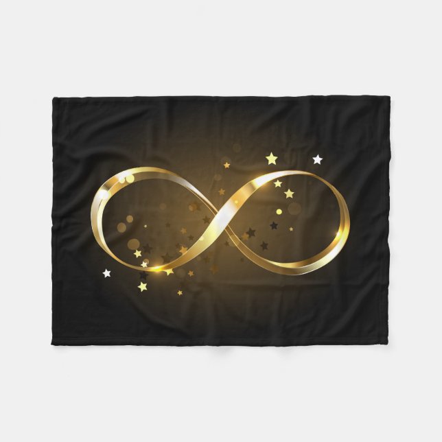Cobertor De Velo Símbolo Infinity do ouro (Frente (Horizontal))