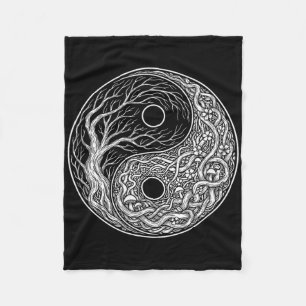 Cobertor De Velo Símbolo Yin Yang Árvore da Vida, Tai Chi, Qigong,