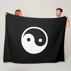 Cobertor De Velo Símbolo Yin Yang - tatuagem sólida design 2