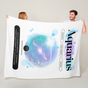 Cobertor De Velo Símbolo Zodiano Moderno Aquarius Citar Elemento de