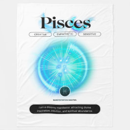 Cobertor De Velo Símbolo Zodiano Moderno Peixes Citar Elemento Água