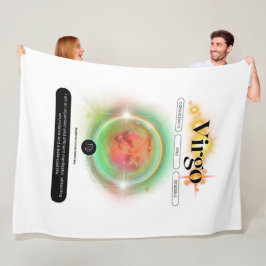 Cobertor De Velo Símbolo Zodiano Moderno Virgo Citação Elemento da