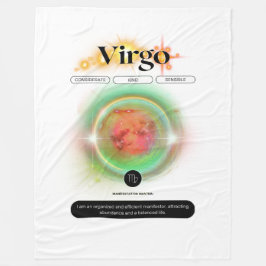 Cobertor De Velo Símbolo Zodiano Moderno Virgo Citação Elemento da