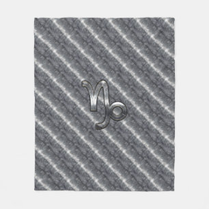 Cobertor De Velo Símbolo Zodiodoro de Capricórnio Prateado Estilo d