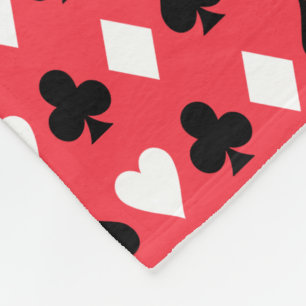 Cobertor De Velo Símbolos de Cartas de Jogar de Poker de Cassino em
