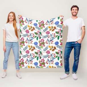 Cobertor De Velo Símbolos de Natal coloridos