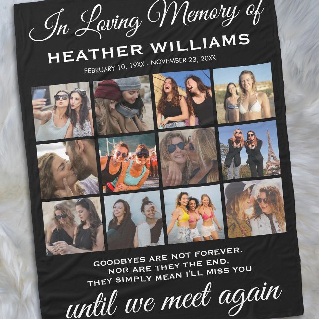 Cobertor De Velo Simpatia Foto Collage Memorial Fleece Blanket (Criador carregado)