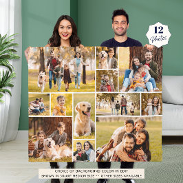 Cobertor De Velo Simples de Colagem de Fotos 12 Única