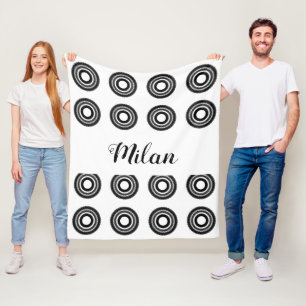 Cobertor De Velo simples e personalizado BLACK mandala monograma ad