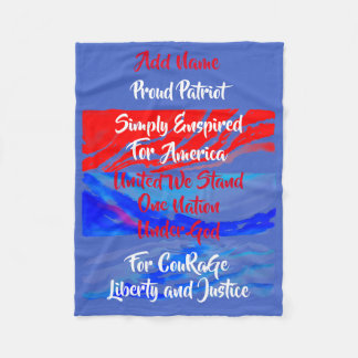 Cobertor De Velo Simplesmente Empenhado Pela América Uma Nação Sob