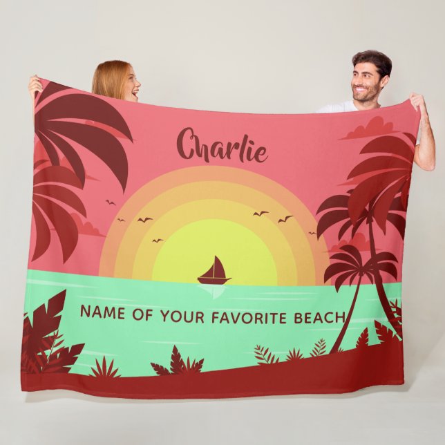 Cobertor De Velo Sinais de texto e nome personalizados da Ilustraçã (In Situ)