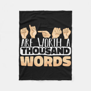 Cobertor De Velo Sinais Valem Mil Palavras Língua de Sinais America