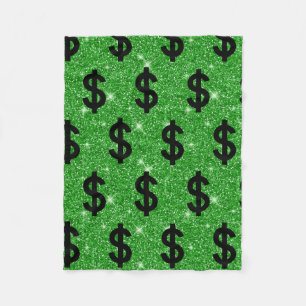 Cobertor De Velo Sinal de Dólar Negro Money Empreendedor Wall Stre
