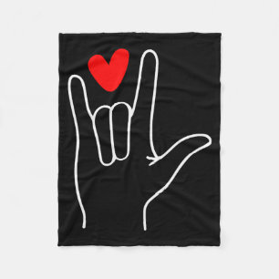 Cobertor De Velo Sinal de Linguagem de Amor Feliz Dia dos Namorados
