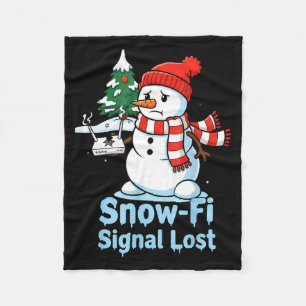 Cobertor De Velo Sinal de Neve Cômico Perdido Design de Natal de Bo