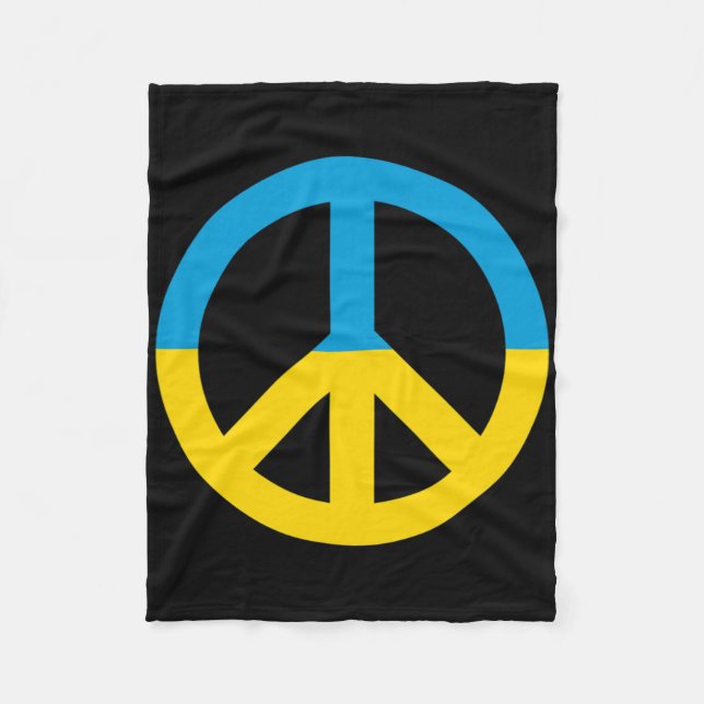 Cobertor De Velo Sinal de Paz Bandeira da Ucrânia  (Frente)