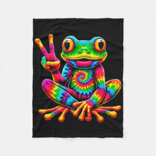 Cobertor De Velo Sinal de Paz de Rã Tie-dye Hippie 