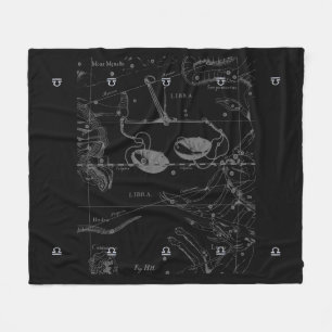 Cobertor De Velo Sinal do zodíaco do Libra do estilo do cromo em
