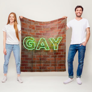 Cobertor De Velo Sinal neon gay iluminado SlipperyJoe brilhante vív