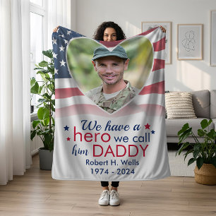 Cobertor De Velo Sinalizador da América Personalizada Veterana do P