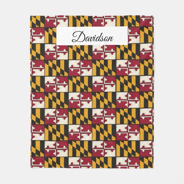 Cobertor De Velo Sinalizador de Maryland Personalizado (Frente)