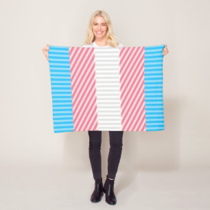Cobertor De Velo Sinalizador do Abstrato Transgender Pride Stripe F