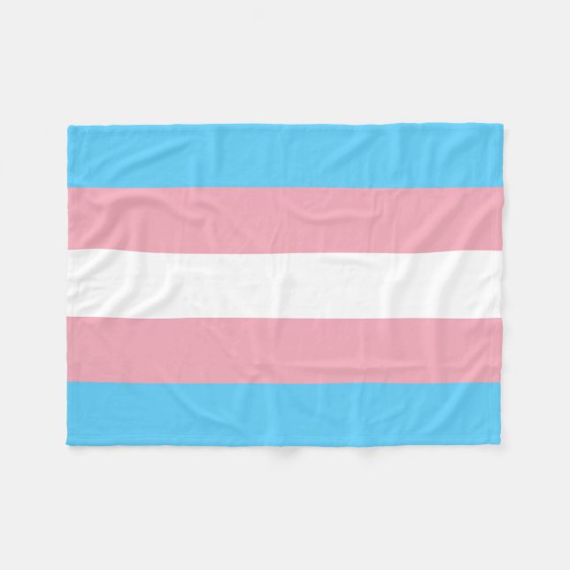 Cobertor De Velo Sinalizador do Orgulho Transgênero (Frente (Horizontal))