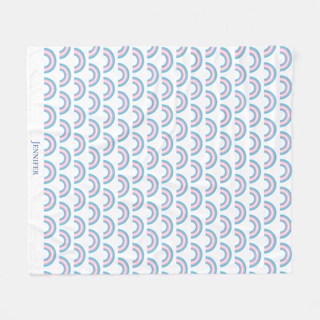 Cobertor De Velo Sinalizador Personalizado do Orgulho Arco-Íris Tra (Frente (Horizontal))