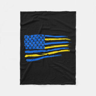 Cobertor De Velo Sindroma de Atenção Mês Bandeira Americana T21 1